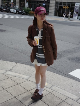安中亜美さん（レディース・149cm）の秋コーディネート
