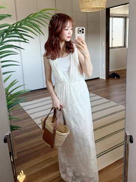 「アイテム（トップス）」を使った、安中亜美さん（レディース・149cm・30代）の夏コーディネート