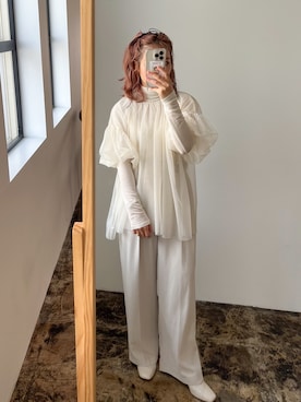 「アイテム（スラックス）」を使った、安中亜美さん（レディース・149cm・30代）の秋コーディネート