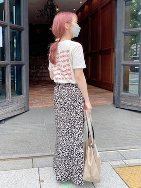 「STOCK（ストック）のアイテム」を使った、安中亜美さん（レディース・149cm）の夏コーディネート