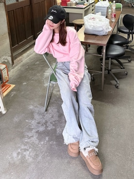 「アイテム（ブーツ）」を使った、安中亜美さん（レディース・149cm）の秋コーディネート