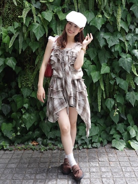 「アシンメトリー」｜安中亜美さん（レディース・149cm）の秋コーディネート