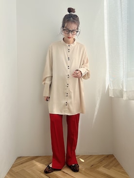 「アイテム（口紅/リップティント/グロス）」を使った、安中亜美さん（レディース・149cm・20代）の春コーディネート