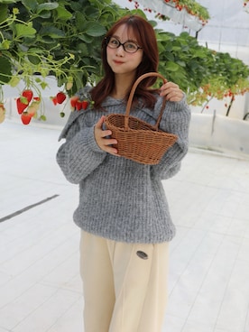 安中亜美さん（レディース・149cm）の冬コーディネート