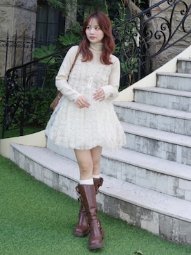 「アイテム（その他トップス）」を使った、安中亜美さん（レディース・149cm）の秋コーディネート