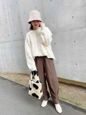 安中亜美さん（レディース・149cm）の秋コーディネート