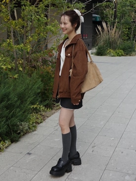 「PHILLY（フィリー）のアイテム」を使った、安中亜美さん（レディース・149cm）の春コーディネート