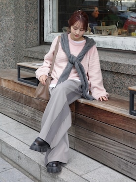 「アイテム（ローファー）」を使った、安中亜美さん（レディース・149cm・30代）の冬コーディネート