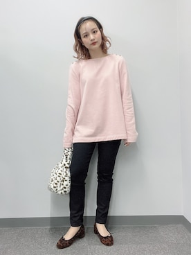 安中亜美さん（レディース・149cm）の冬コーディネート