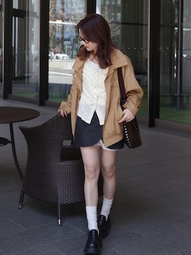 安中亜美さん（レディース・149cm）の春コーディネート