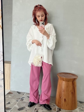 安中亜美さん(レディース・149cm)の春コーディネート