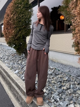 「GIUNON（ジウノン）のアイテム」を使った、安中亜美さん（レディース・149cm）の冬コーディネート