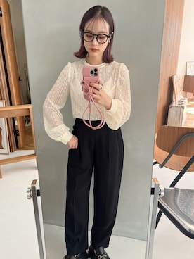 「アイテム（その他トップス）」を使った、安中亜美さん（レディース・149cm・20代）の秋コーディネート