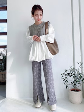 安中亜美さん（レディース・149cm）の冬コーディネート