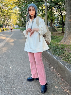 安中亜美さん(レディース・149cm)の秋コーディネート