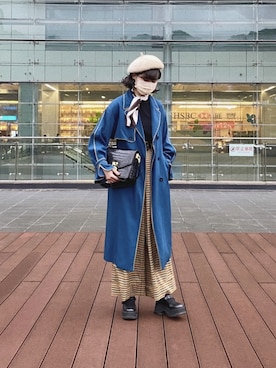 「5（ファイブ）のアイテム（帽子）」を使った、安吉🍀さん（レディース・162cm）の秋コーディネート