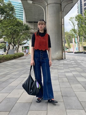 「アイテム（その他トップス）」を使った、安吉🍀さん（レディース・162cm）の秋コーディネート