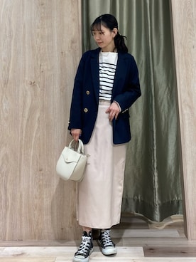 「YECCA VECCA（イェッカヴェッカ）のアイテム（ジャケット/アウター）」を使った、hanaさん（レディース・156cm）の春コーディネート