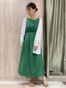 「シアーワンピース」｜「アイテム（その他）」を使った、hanaさん（レディース・156cm）の夏コーディネート