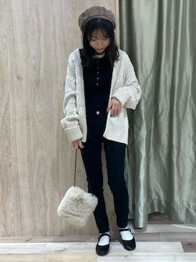 hanaさん（レディース・156cm）の冬コーディネート