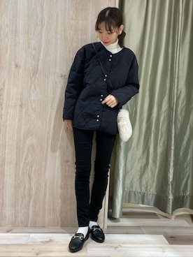 「AMERICAN HOLIC」｜「アイテム（ブルゾン）」を使った、hanaさん（レディース・156cm）の冬コーディネート