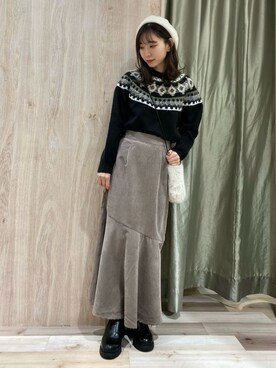 hanaさん（レディース・156cm）の冬コーディネート