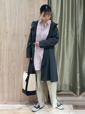 「Green　Parks（グリーンパークス）のアイテム（その他アウター）」を使った、hanaさん（レディース・156cm）の春コーディネート