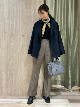 「AMERICAN HOLIC」｜「アイテム（ブルゾン）」を使った、hanaさん（レディース・156cm）の秋コーディネート