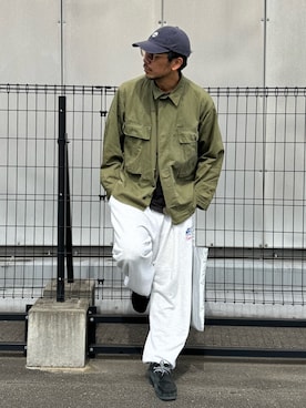 「Sourcream（サワークリーム）のアイテム（スウェットパンツ）」を使った、sjさん（メンズ・182cm）の秋コーディネート