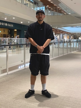 「Railroad Sock（レイルロードソック）のアイテム」を使った、sjさん（メンズ・182cm）の夏コーディネート