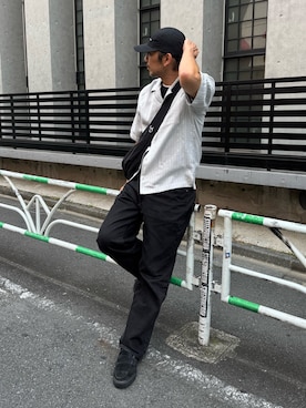 「COLONY 2139（コロニートゥーワンスリーナイン）のアイテム（バッグ）」を使った、sjさん（メンズ・182cm）の夏コーディネート