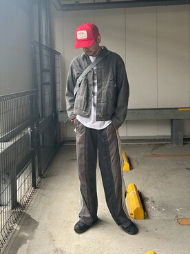 「カラー×コーデ」｜「アイテム（デニムジャケット）」を使った、sjさん（メンズ・182cm）の秋コーディネート