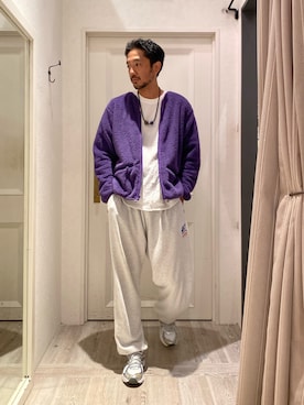 「Sourcream（サワークリーム）のアイテム（スウェットパンツ）」を使った、sjさん（メンズ・182cm）の秋コーディネート