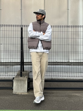 「CIAOPANIC TYPY（チャオパニックティピー）のアイテム（ダウンベスト）」を使った、sjさん（メンズ・182cm）の秋コーディネート