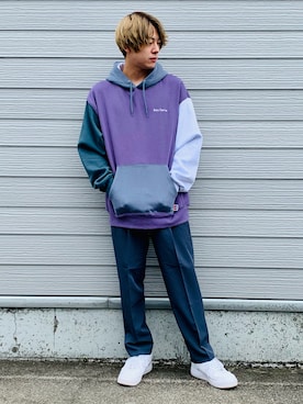 「JUNRED（ジュンレッド）のアイテム（トップス）」を使った、はるまきさん（メンズ・173cm）の秋コーディネート