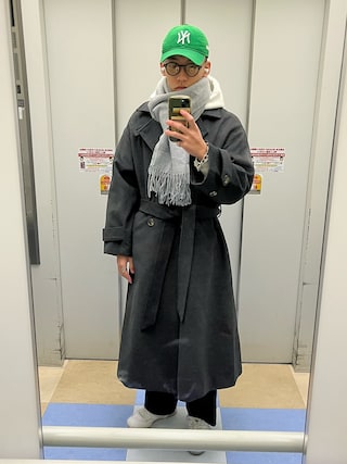 ウールライク2WAYダブルチェスターコート(クリーニング済) ウールライク2WAYダブルチェスターコート（チェスターコート
