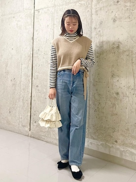 「タートル」｜ふじっこさん（レディース・162cm）の冬コーディネート