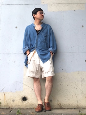 「Yves Saint Laurent（イヴサンローラン）のアイテム（シューズ）」を使った、yuunagi06さん（メンズ・161cm）の夏コーディネート