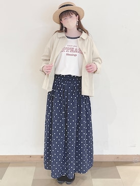「はじめましてコーデ」｜「アイテム（その他アウター）」を使った、koeda𖡼.𖤣𖥧さん（レディース・158cm）の春コーディネート