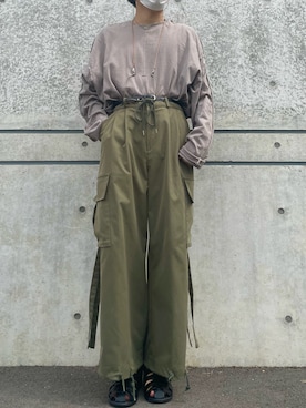 「Lui's（ルイス）のアイテム（サンダル）」を使った、arinko_outfitsさん（メンズ・168cm）の秋コーディネート