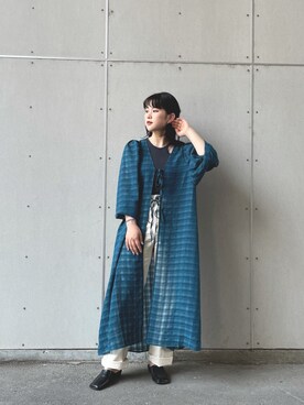 「アイテム（タンクトップ、グレー系）」を使った、akaneさん（レディース・156cm）の夏コーディネート