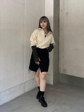「アイテム（手袋）」を使った、akaneさん（レディース・156cm）の秋コーディネート