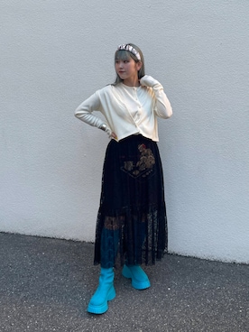 「アイテム（カチューシャ）」を使った、akaneさん（レディース・156cm）の夏コーディネート