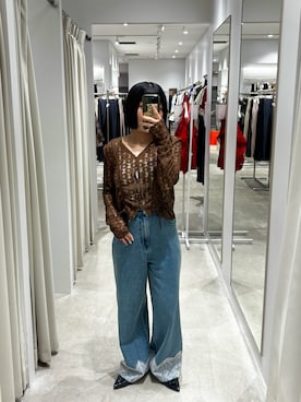 「SENSE OF PLACE by URBAN RESEARCH（センスオブプレイスバイアーバンリサーチ）のアイテム（カーディガン/ボレロ）」を使った、ayanaさん（レディース・150cm）の秋コーディネート