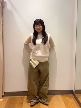 「アイテム（ベスト）」を使った、ayanaさん（レディース・150cm）の夏コーディネート