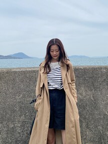 Ameri（アメリ）の「BALLOON CHECK GATHER JK（トレンチコート