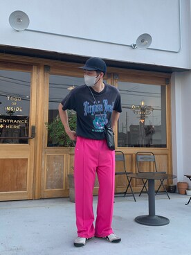 「coca（coca）（コカ）のアイテム（バッグ）」を使った、おさDさん（メンズ・178cm）の夏コーディネート