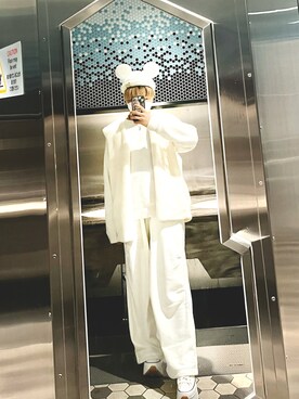 「アイテム（ベスト、ホワイト系）」を使った、류노스케さん（メンズ・165cm）の秋コーディネート