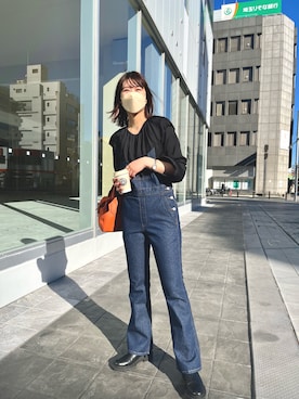 「SHENERY（シーナリー）のアイテム（オールインワン・サロペット）」を使った、OSAKA_172cmさん（レディース・172cm）の冬コーディネート