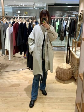 「SHENERY（シーナリー）のアイテム（モッズコート）」を使った、OSAKA_172cmさん（レディース・172cm）の冬コーディネート